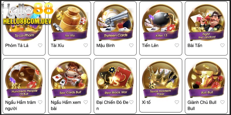 Game Bài uy tín đa dạng hiện đại